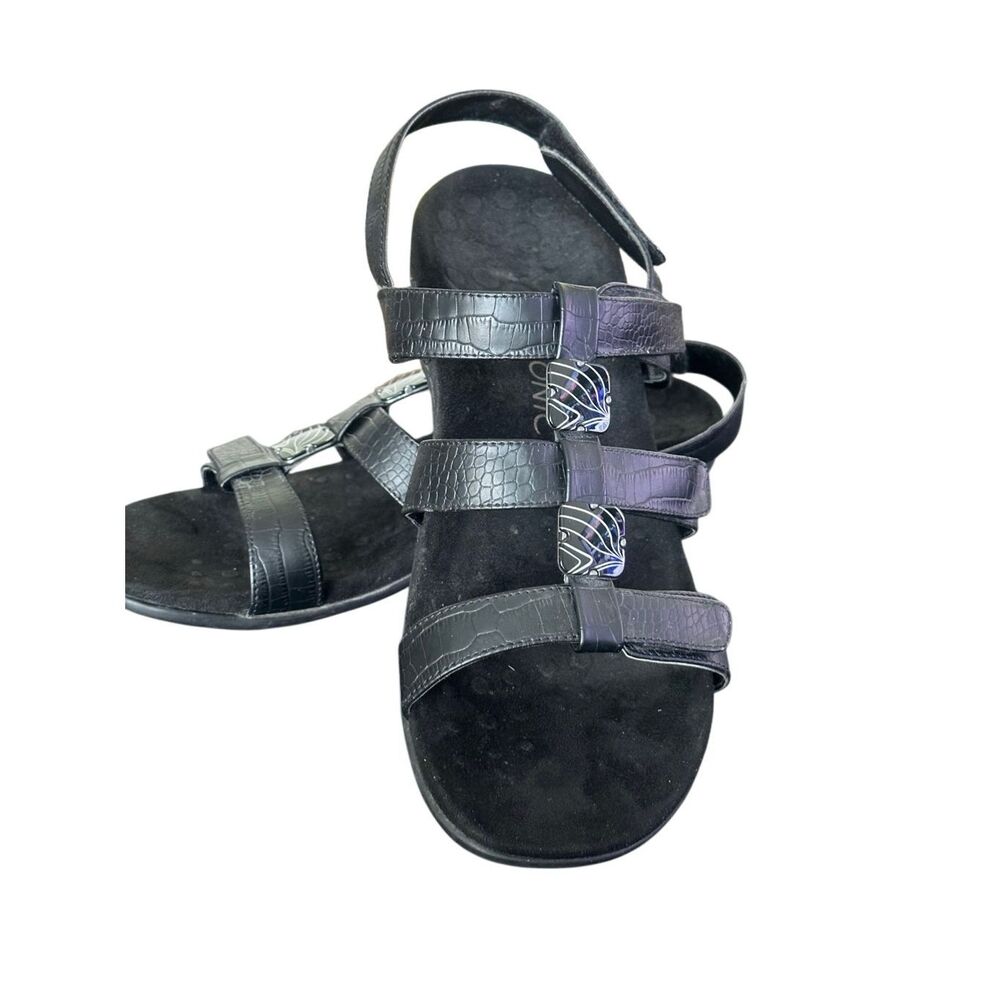Vionic Amber Black Sandals Size 11